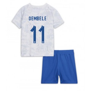 Frankrike Ousmane Dembele #11 babykläder Bortatröja barn VM 2022 Korta ärmar (+ Korta byxor)